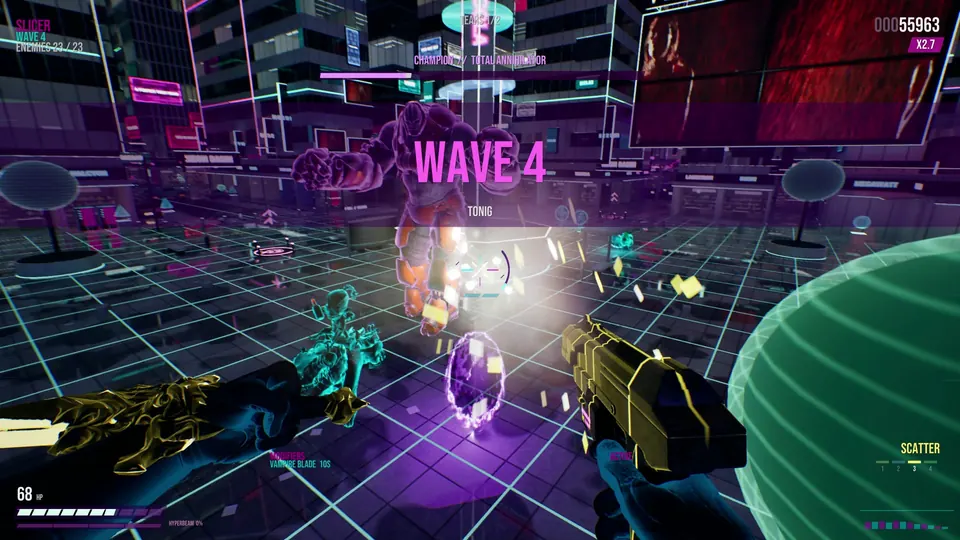 A glowing tear opens in the Grid during wave four